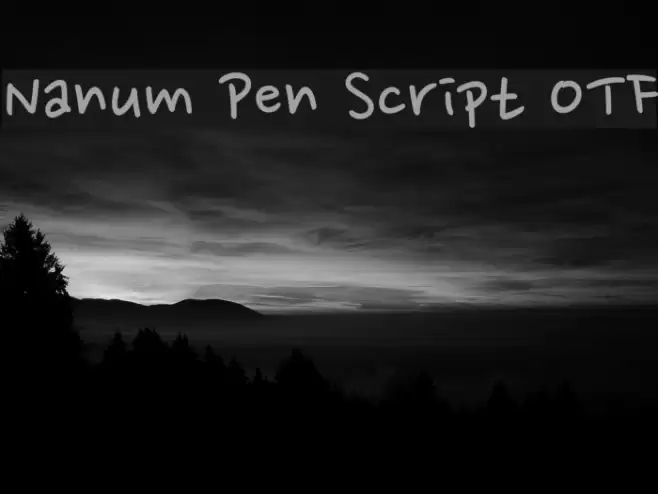 Nanum Pen Script OTF Polices examples
