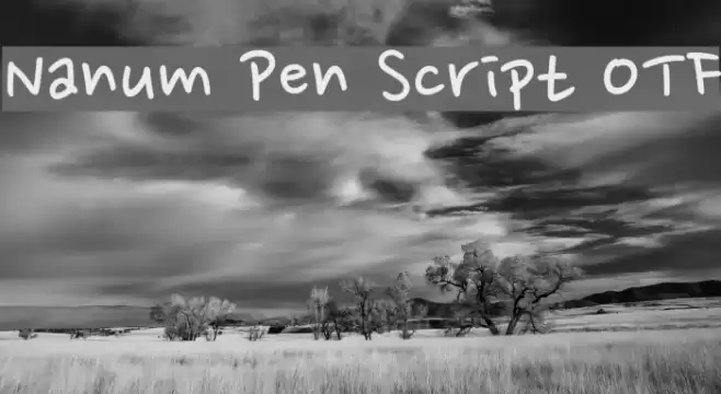Nanum Pen Script OTF Polices examples