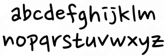 Nanum Pen Script OTF フォント 小文字