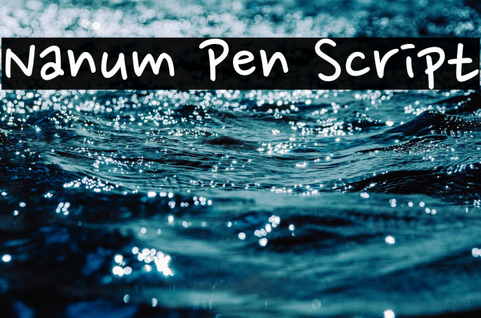 Nanum Pen Script Example 3