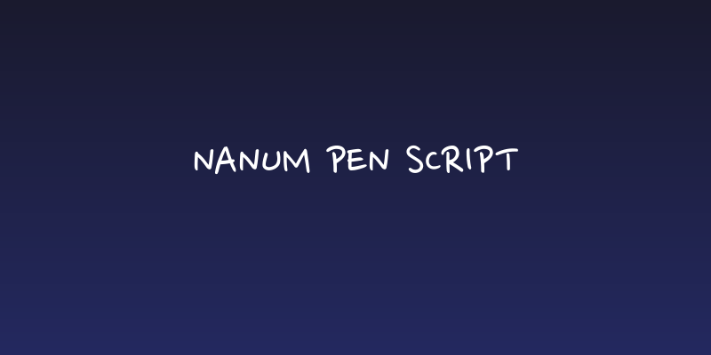 Nanum Pen Script Social Header