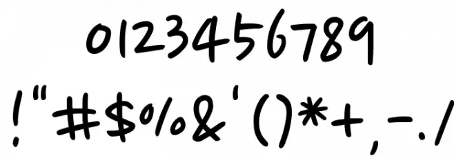 Nanum Pen Font OTHER CHARS