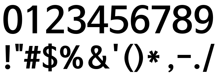 NanumBarunGothic Bold Font OTHER CHARS
