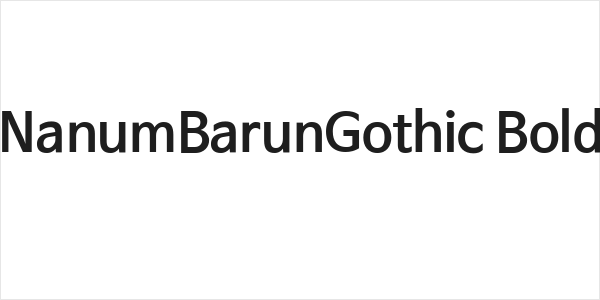 NanumBarunGothic Bold Logo