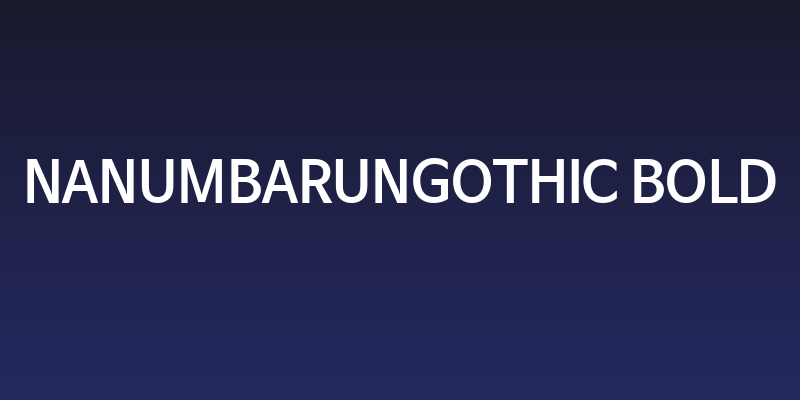 NanumBarunGothic Bold Social Header