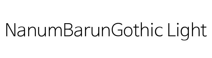 NanumBarunGothic Light Font