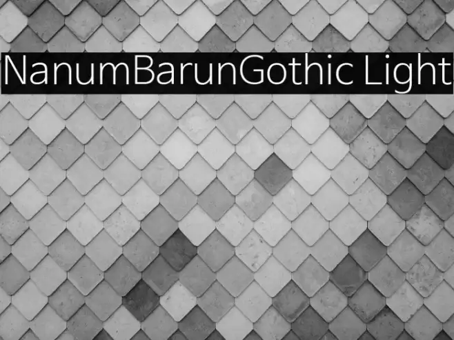 NanumBarunGothic Light Example 3