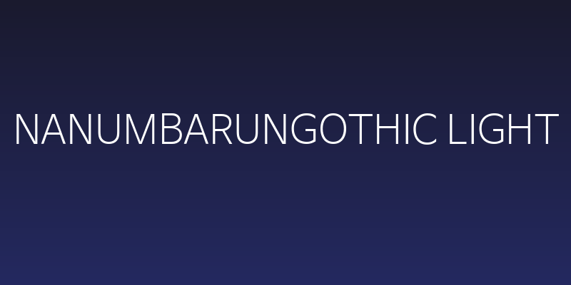 NanumBarunGothic Light Social Header