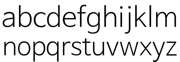 NanumBarunGothic Light Font LOWERCASE