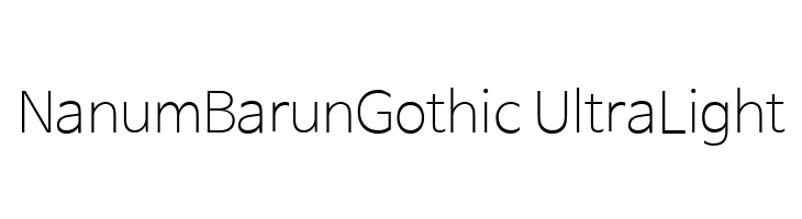 NanumBarunGothic UltraLight Font