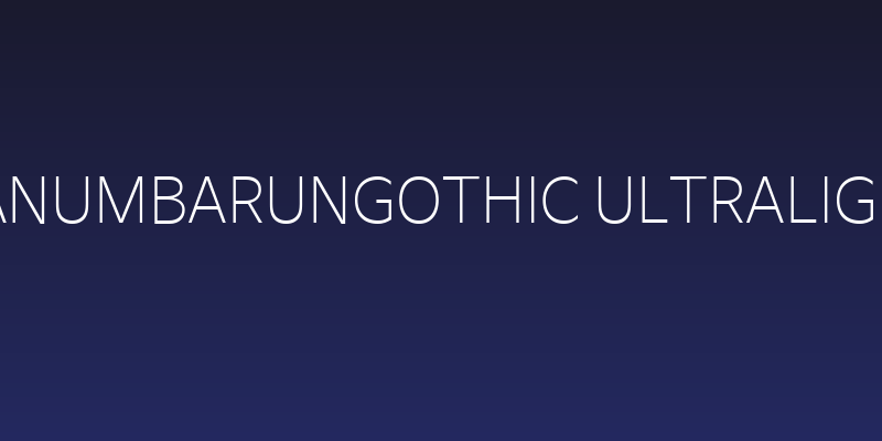 NanumBarunGothic UltraLight Social Header