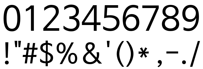 NanumBarunGothic Font OTHER CHARS
