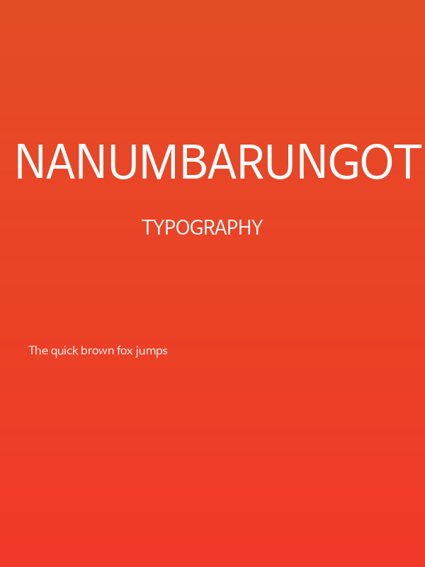 NanumBarunGothic Poster