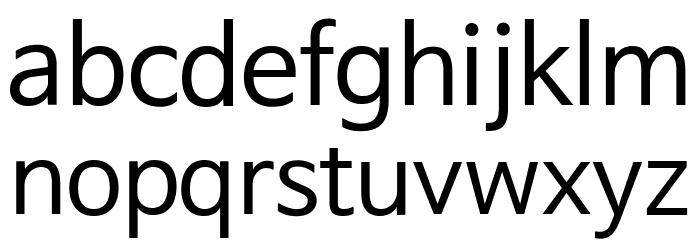 NanumBarunGothic Font LOWERCASE