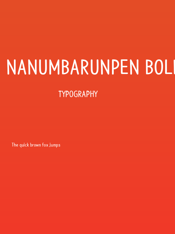 NanumBarunpen Bold Poster