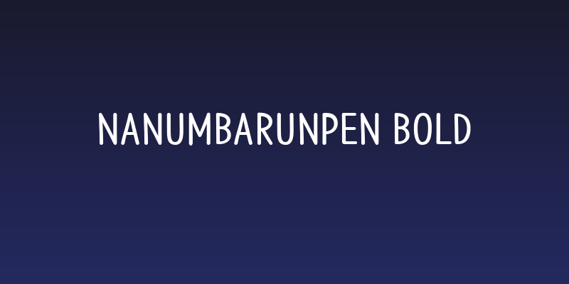 NanumBarunpen Bold Social Header