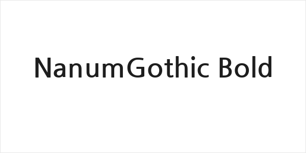 NanumGothic Bold Logo