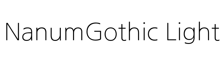 NanumGothic Light Font