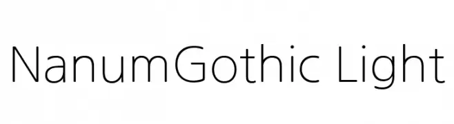 NanumGothic Light  لخطوط تنزيل