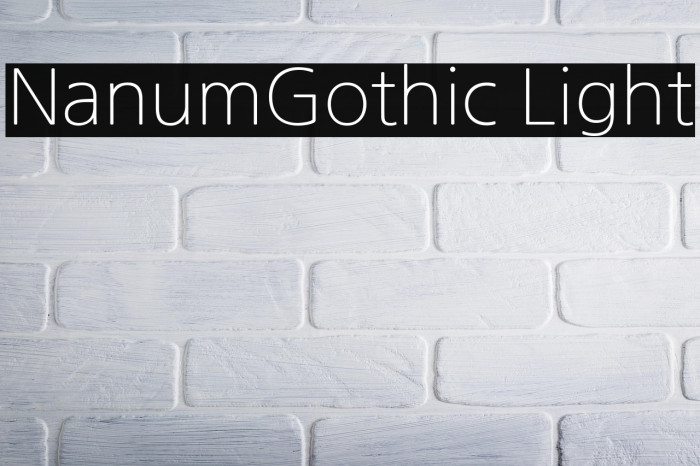 NanumGothic Light Example 2