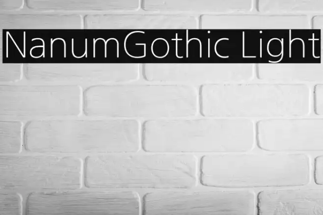 NanumGothic Light Example 2