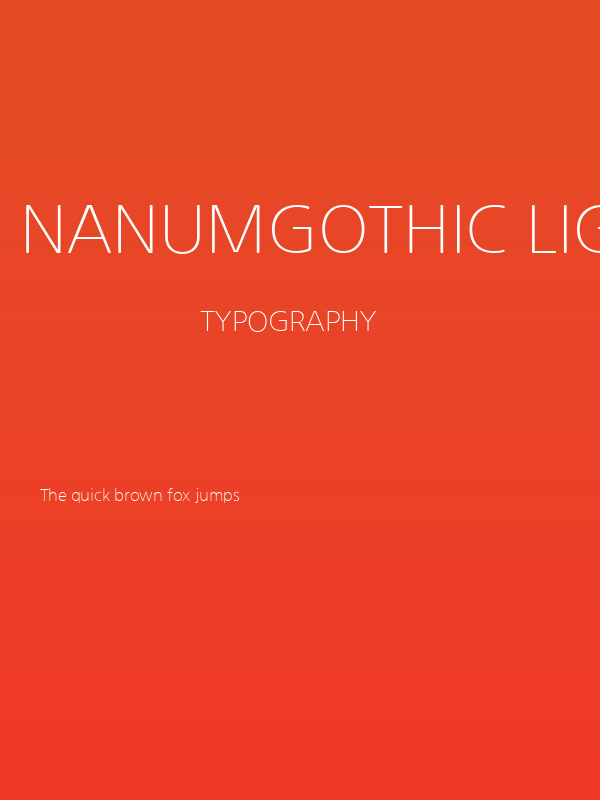 NanumGothic Light Poster