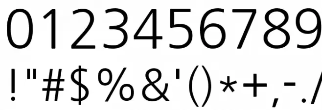 NanumGothic Font OTHER CHARS