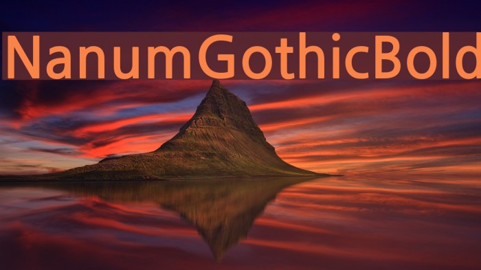 NanumGothicBold Font examples