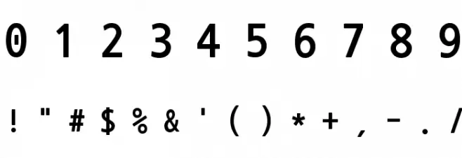 NanumGothicCoding-Bold Font OTHER CHARS