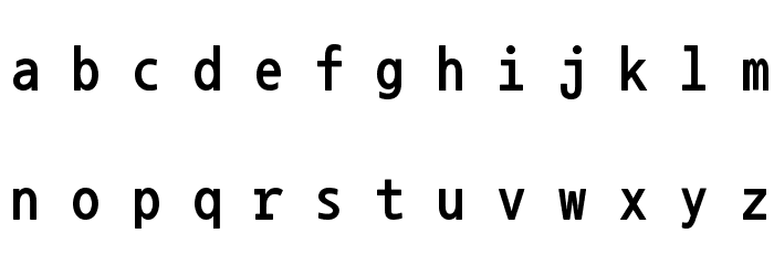 NanumGothicCoding-Bold Font LOWERCASE