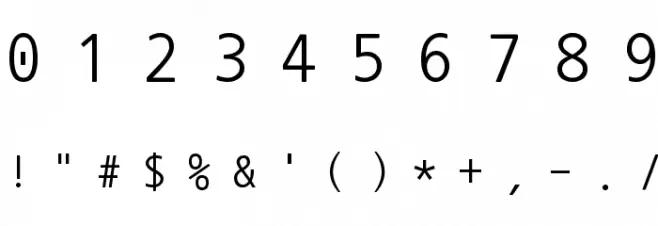 NanumGothicCoding Font OTHER CHARS