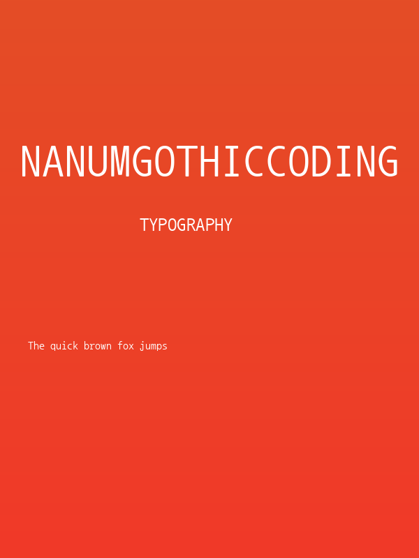NanumGothicCoding Poster