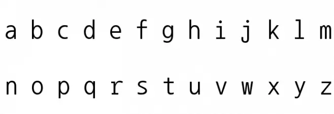 NanumGothicCoding फ़ॉन्ट लोअरकेस