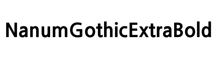 NanumGothicExtraBold Font