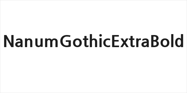 NanumGothicExtraBold Logo