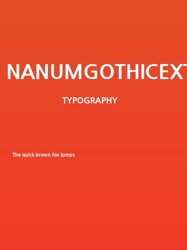 NanumGothicExtraBold Poster