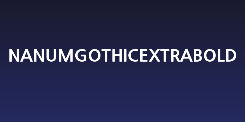 NanumGothicExtraBold Social Header