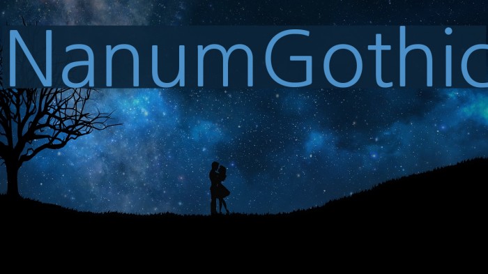 NanumGothic Font examples