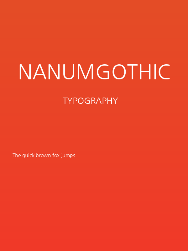 NanumGothic Poster