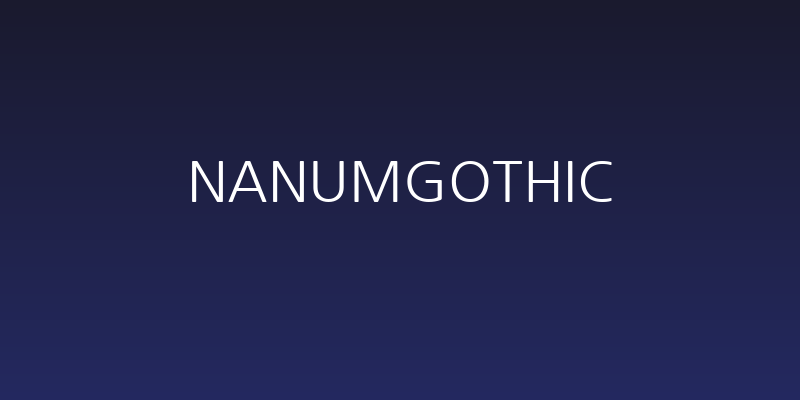 NanumGothic Social Header