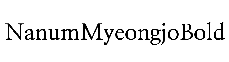 NanumMyeongjoBold Font