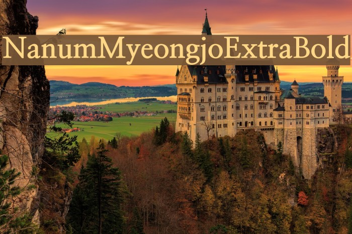 NanumMyeongjoExtraBold Font examples