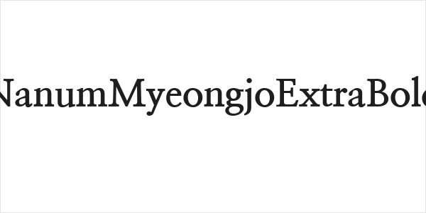 NanumMyeongjoExtraBold Logo
