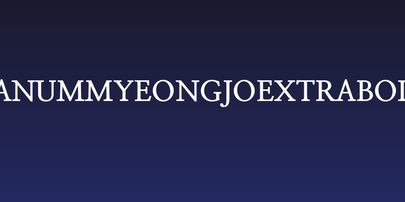 NanumMyeongjoExtraBold Social Header