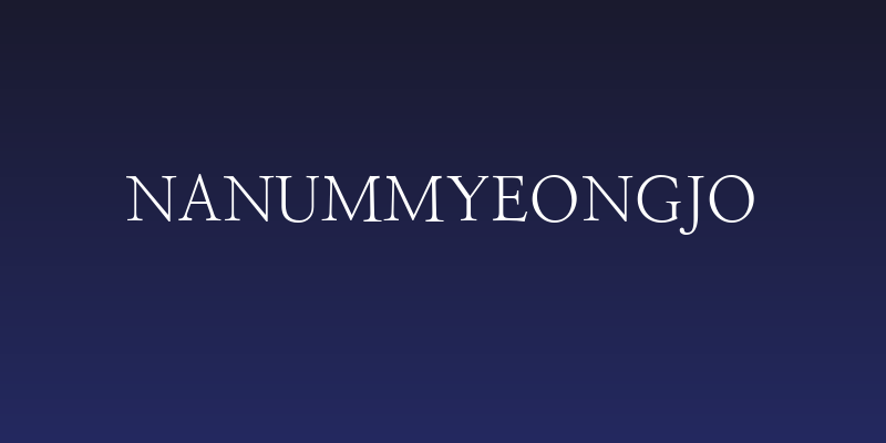 NanumMyeongjo Social Header