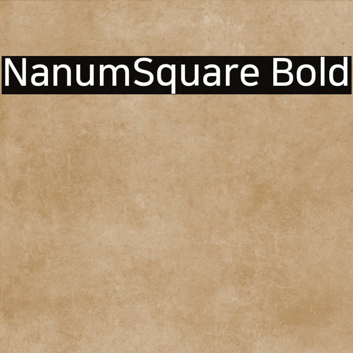 NanumSquare Bold Example 1