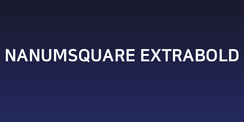 NanumSquare ExtraBold Social Header