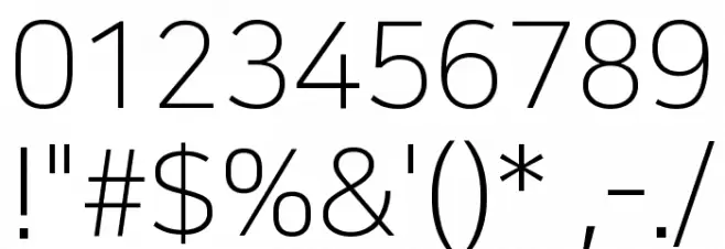 NanumSquare Light Font OTHER CHARS