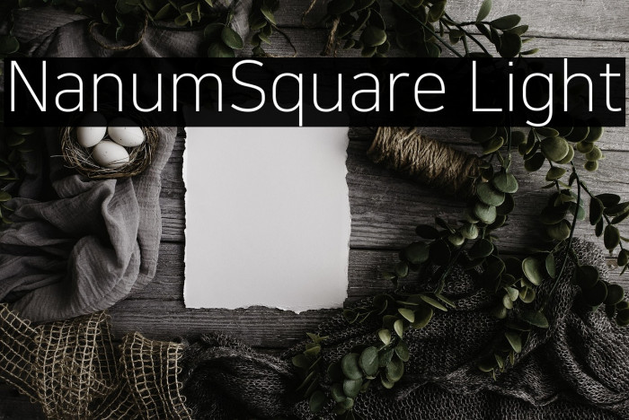 NanumSquare Light Example 1
