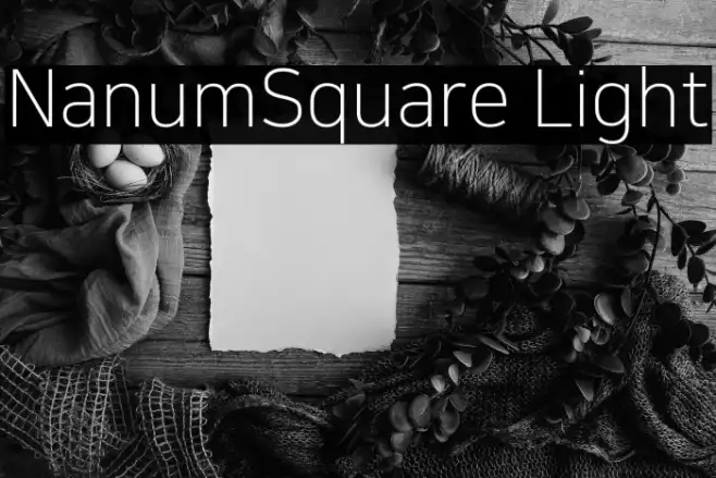 NanumSquare Light Example 1